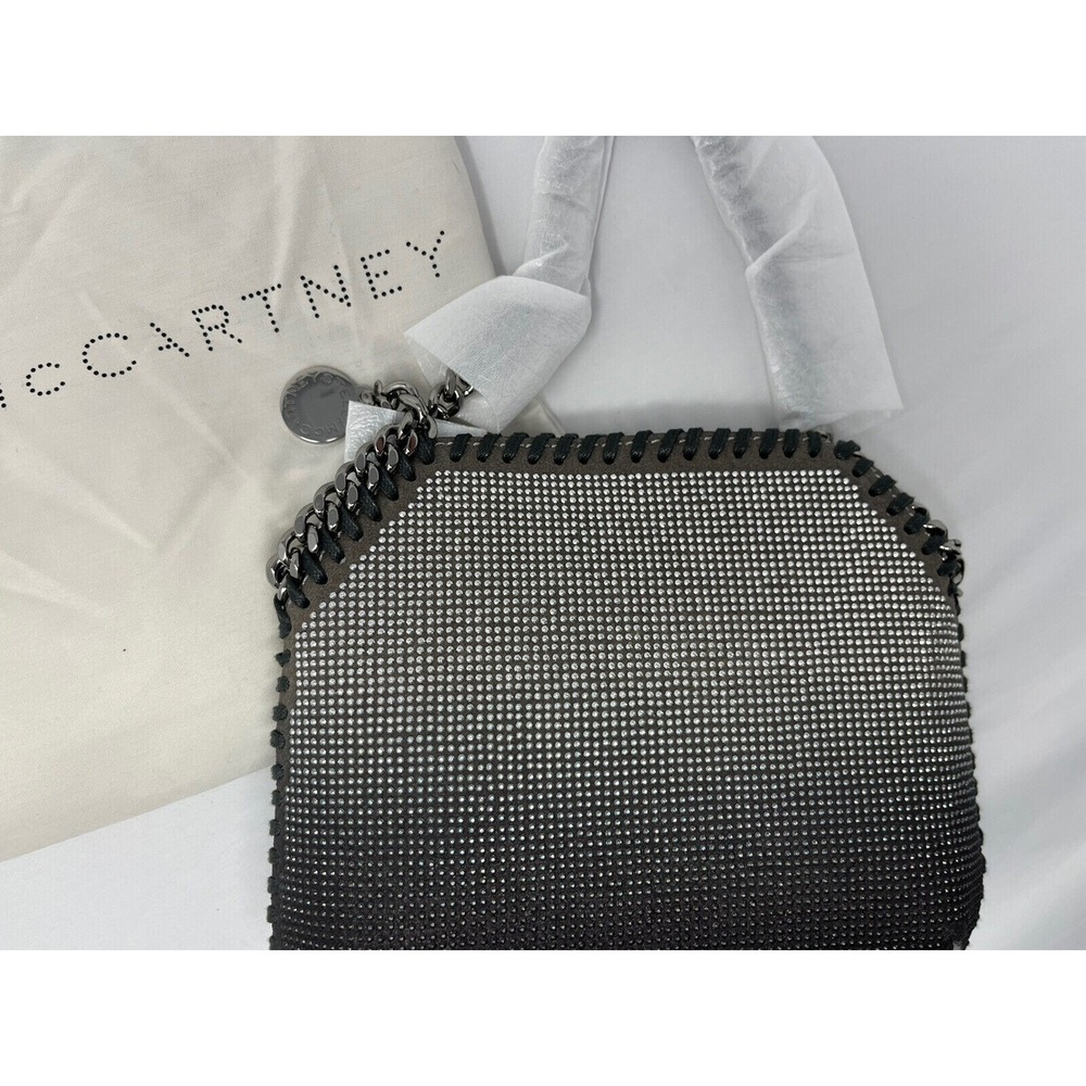 Stella McCartney Falabella Chain Mini Crystal Crossbody Bag Light grey‎ NEW - Picture 9 of 9